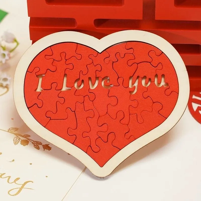 Cadouri pentru Mama - Puzzle 3D din lemn Inimioara