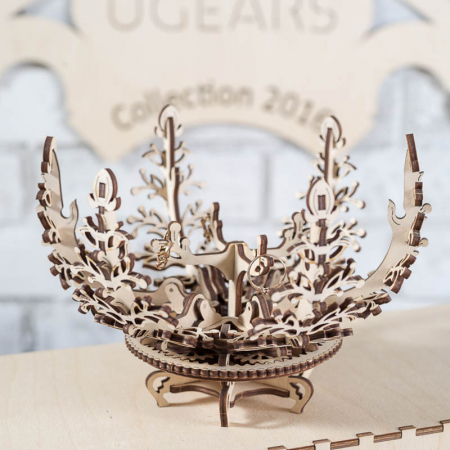 Cadouri pentru Iubita - Puzzle 3D Floare din Lemn Ugears