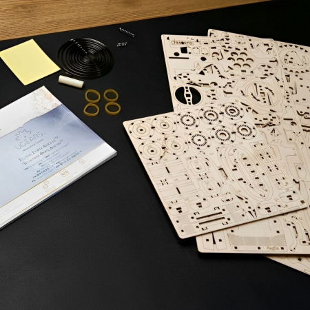 Puzzle 3D Flying Ford Anglia din lemn, Ugears [7]