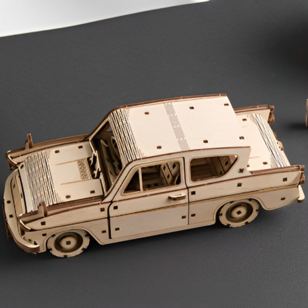 Puzzle 3D Flying Ford Anglia din lemn, Ugears [2]