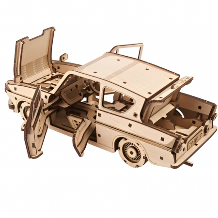 Puzzle 3D Flying Ford Anglia din lemn, Ugears [12]