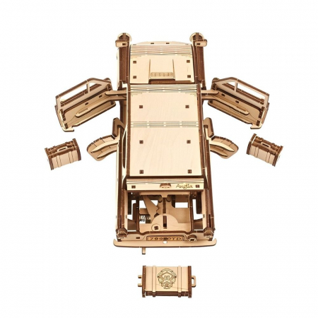 Puzzle 3D Flying Ford Anglia din lemn, Ugears [13]