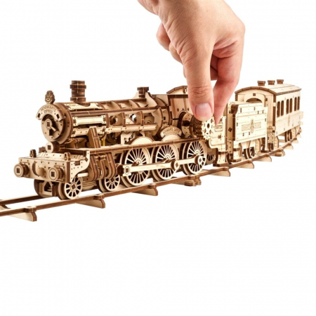Puzzle 3D Hogwarts  Express din lemn, Ugears [5]