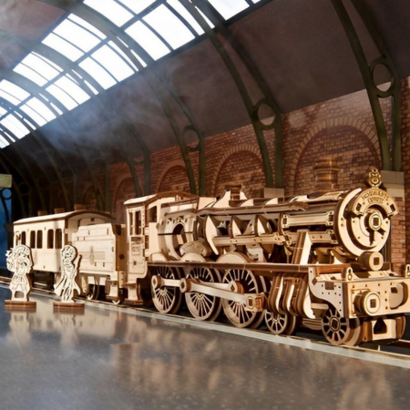 Puzzle 3D Hogwarts  Express din lemn, Ugears [1]