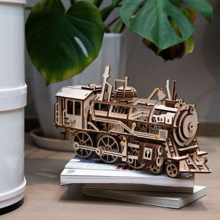 Puzzle 3D Locomotiva din Lemn, Robotime [1]