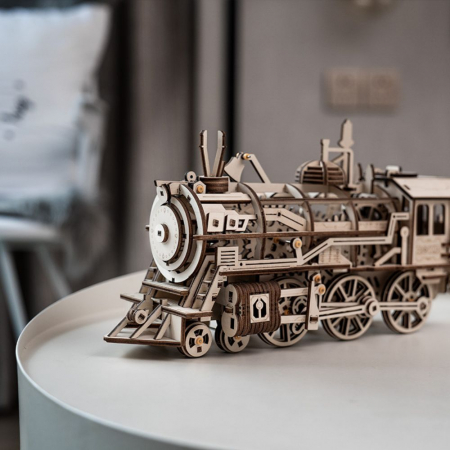 Puzzle 3D Locomotiva din Lemn, Robotime [4]