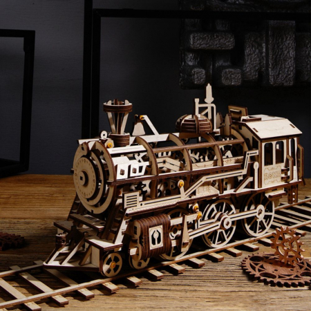 Puzzle 3D Locomotiva din Lemn, Robotime [0]
