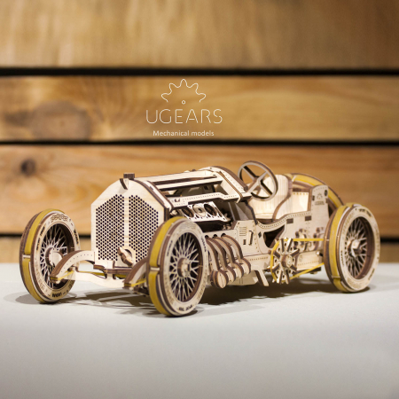 Puzzle 3D Masina Grand Prix U-9 din lemn Ugears [0]