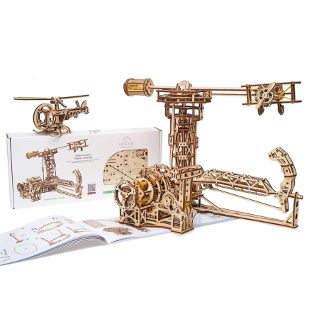 Puzzle 3D Model Aviator din lemn Ugears [21]