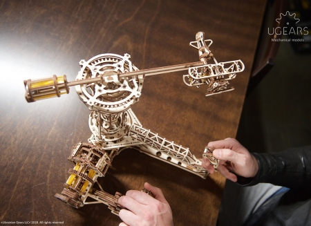 Puzzle 3D Model Aviator din lemn Ugears [3]