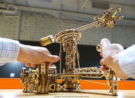 Puzzle 3D Model Aviator din lemn Ugears [16]