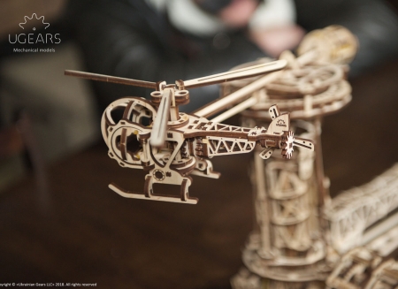 Puzzle 3D Model Aviator din lemn Ugears [13]