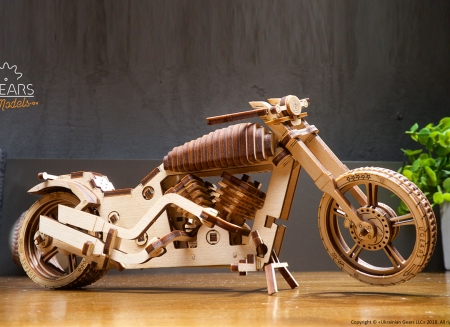 Puzzle 3D Motocicleta VM-02 din lemn Ugears [11]
