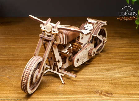 Puzzle 3D Motocicleta VM-02 din lemn Ugears [6]