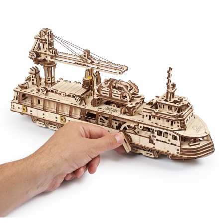 Puzzle 3D Nava de cercetare din lemn Ugears [19]