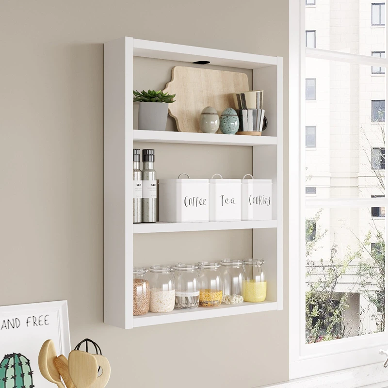 Raft de perete alb cu polite multiple 43,2x60 cm [4]