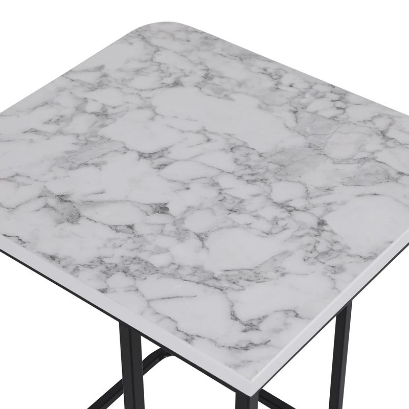 Set 3 mese suprapuse Zigon, alb negru, structura metalica [6]