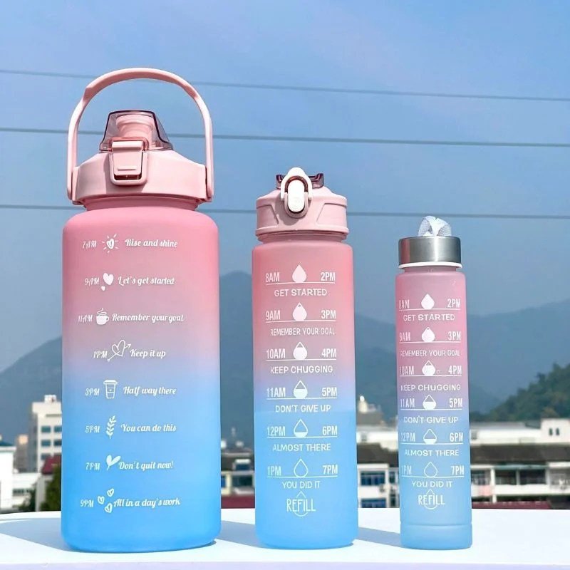 Cadouri de Baut - Set 3 sticle apa pentru sport cu mesaje motivationale