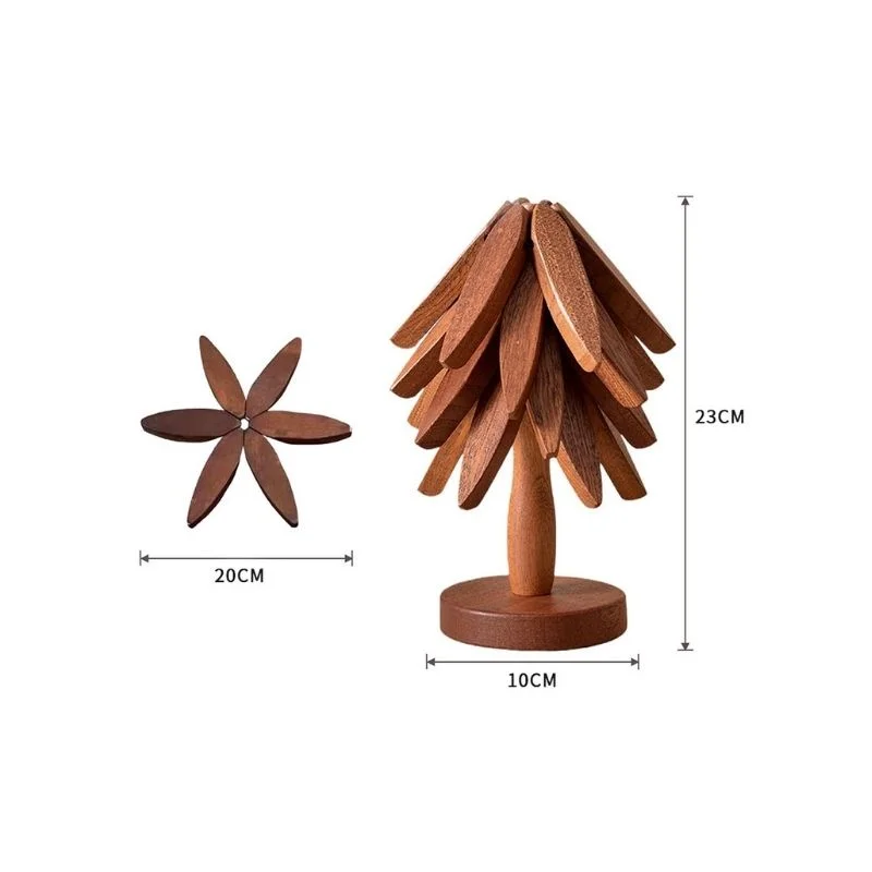 Set 3 suporturi din lemn pentru vase [10]