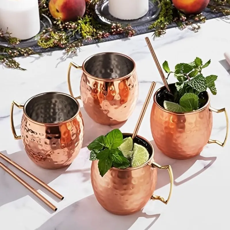 Cadouri de Baut - Set 4 cani Viking Dots cu paie