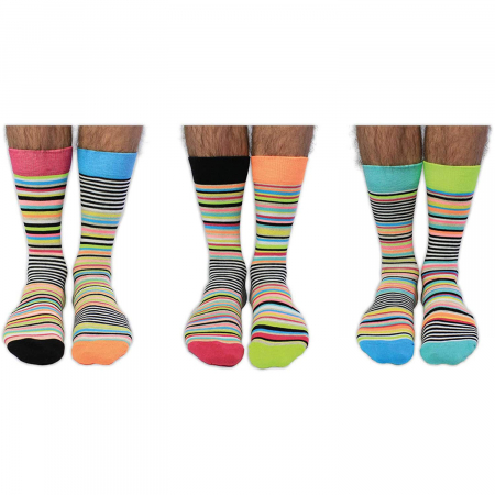 Set 6 sosete colorate cu dungi Stripe-Teasing [1]