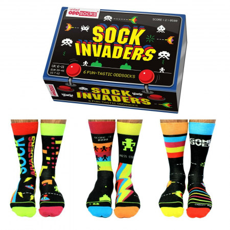 Set 6 sosete colorate Fun-Tastic Sock Invaders [3]