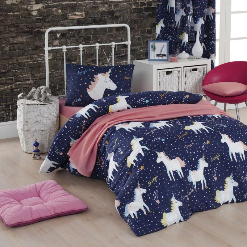Home & Deco - Set asternuturi Magic Unicorn - 160x220 cm, 1 fata de perna
