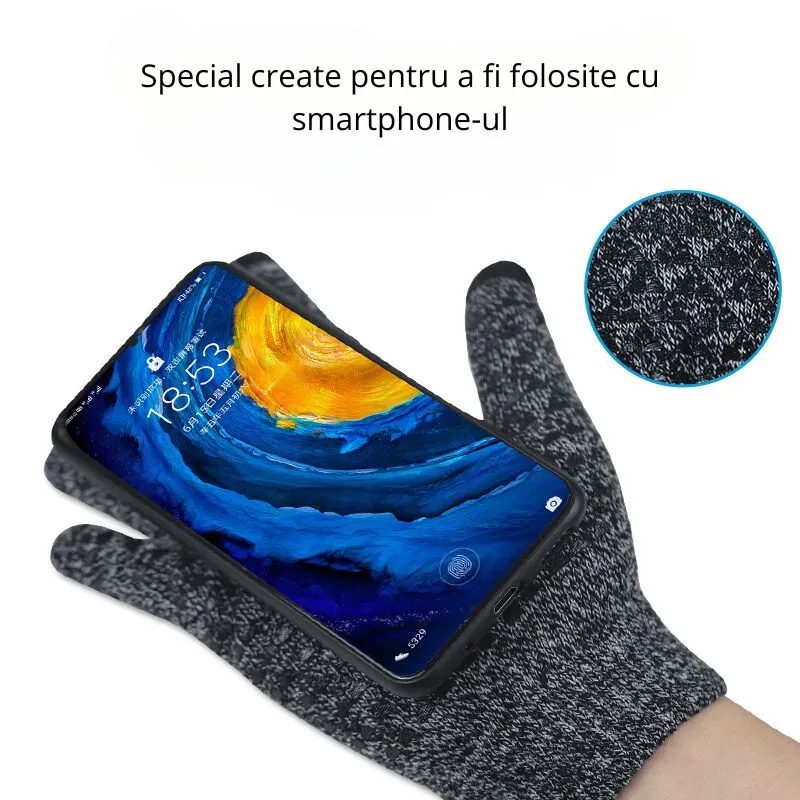 Set Caciula smart cu casti Bluetooth guler si manusi [2]