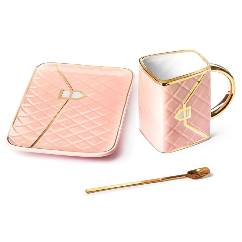 Set Cadou Cana si Suport Tip Geanta Roz [5]