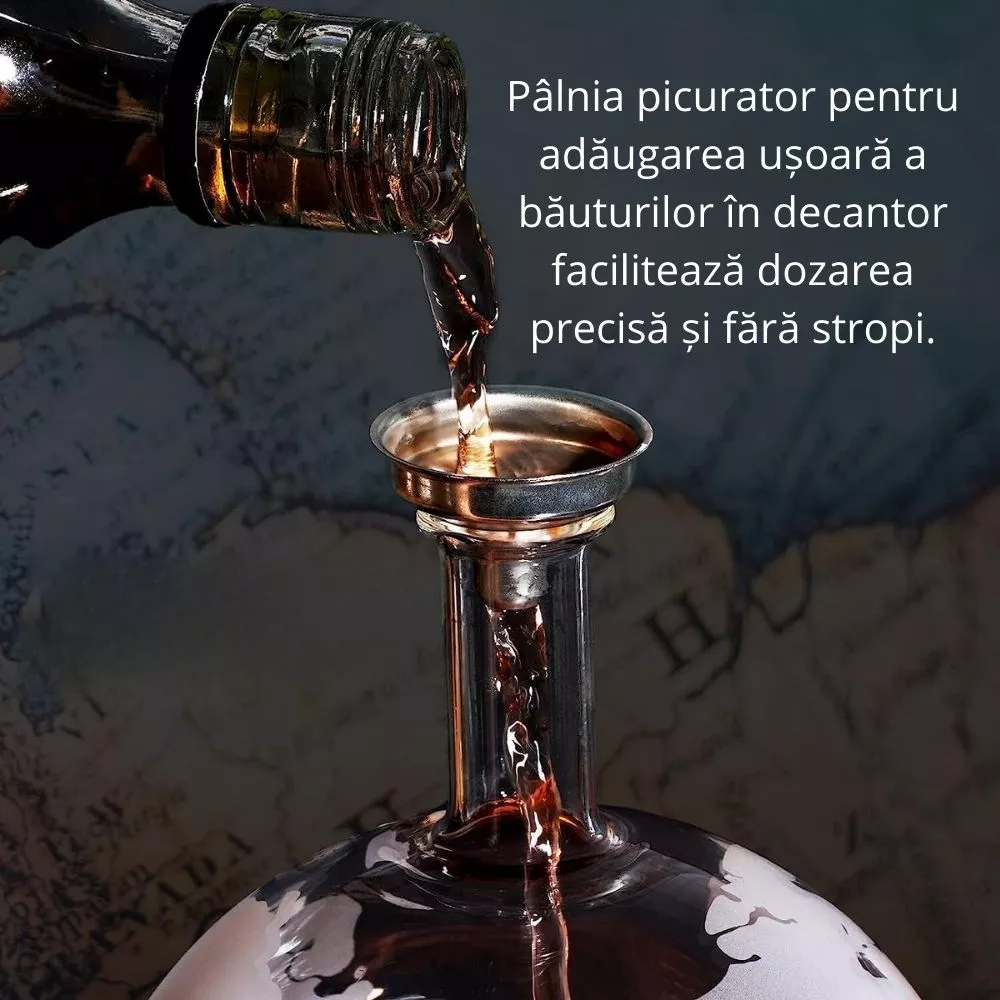 Set cadou decantor Glob Pamantesc cu doua pahare Deluxe [3]