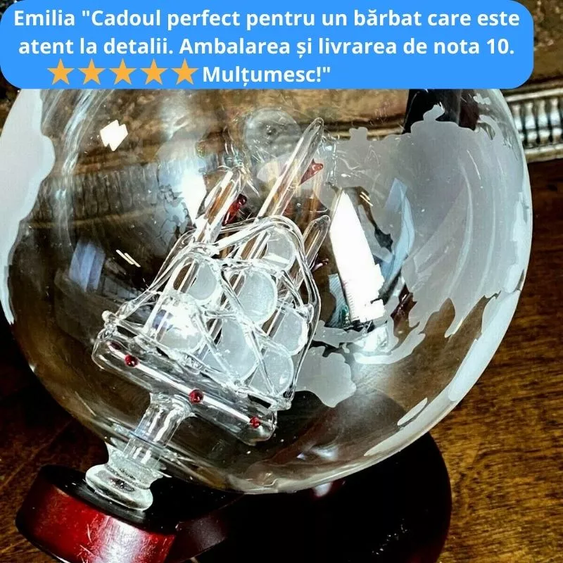 Set cadou decantor Glob Pamantesc cu doua pahare Epique [34]