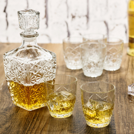 Set cadou decantor Sticla cu sase pahare Dedalo [3]