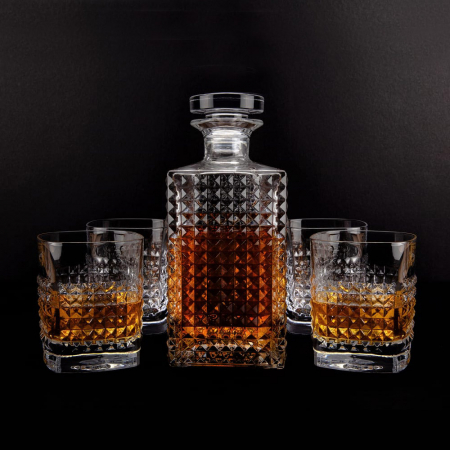 Set cadou decantor Whiskey Sticla cu 4 pahare Elixir [0]