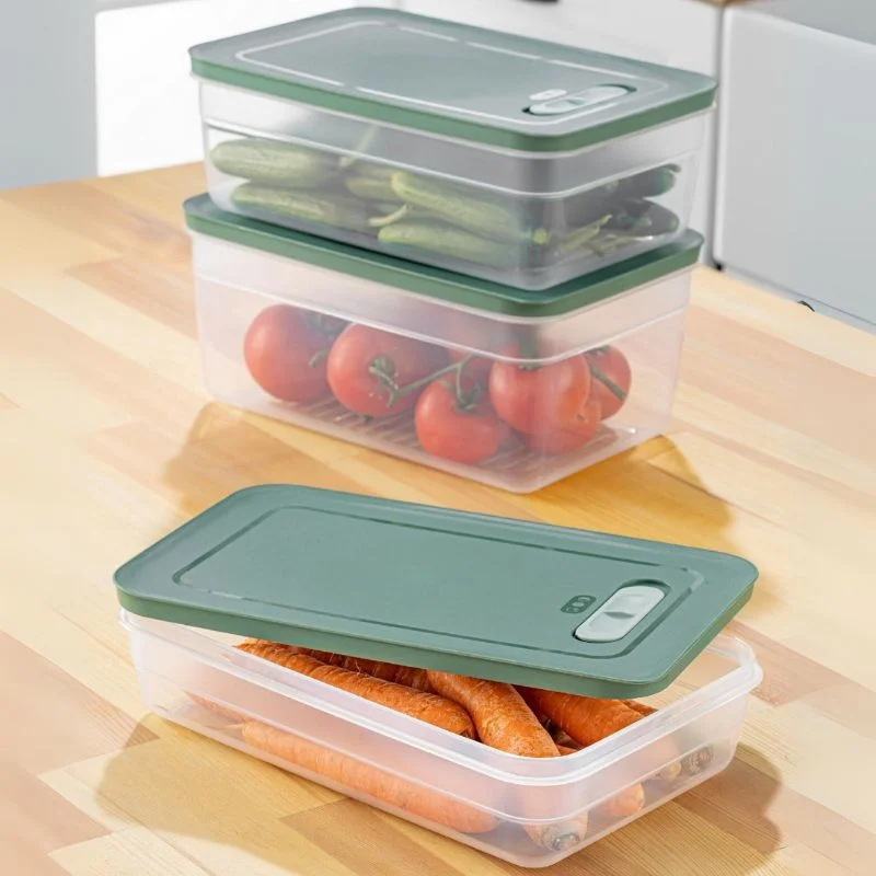 Set cutie de depozitare 3 piese Verde [0]