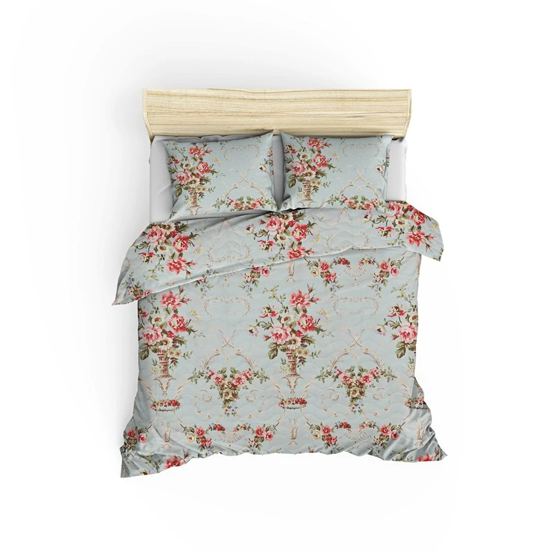 Set cuvertura matlasata pat dublu, model elegant, 200x220 cm, doua huse de perna [1]