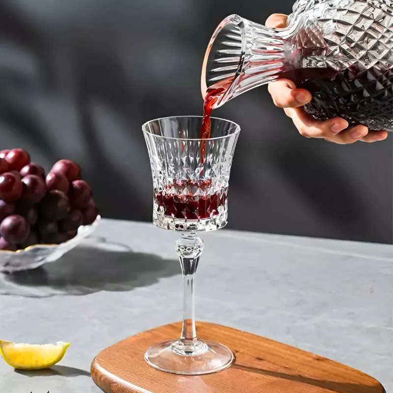 Set Decantor de bauturi Rotativ cu 2 pahare argintiu [10]