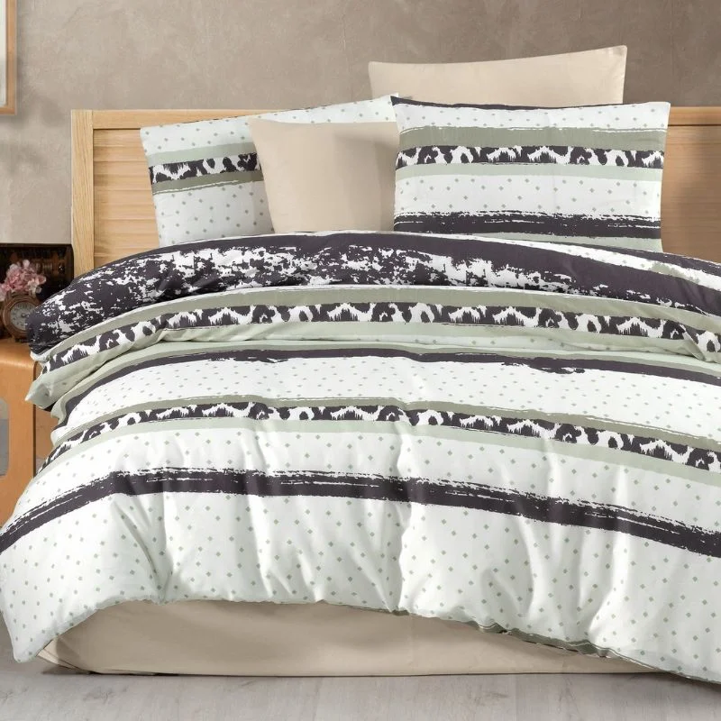 Set lenjerie bumbac 160x220 cm, model geometric [0]