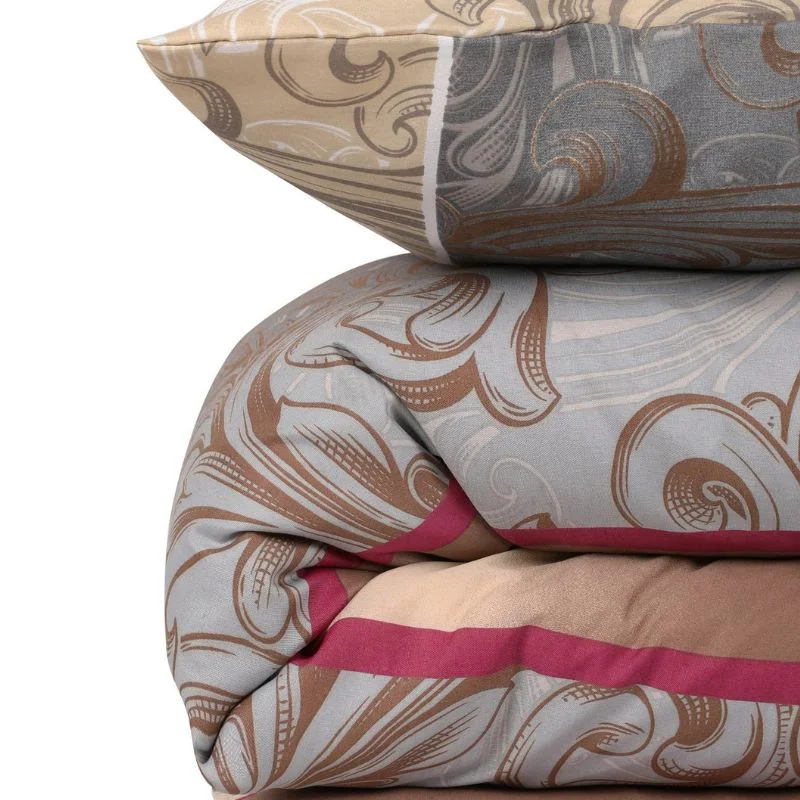 Set lenjerie bumbac Hürrem - Gri, 200x220 cm, 2 fete de perna [3]