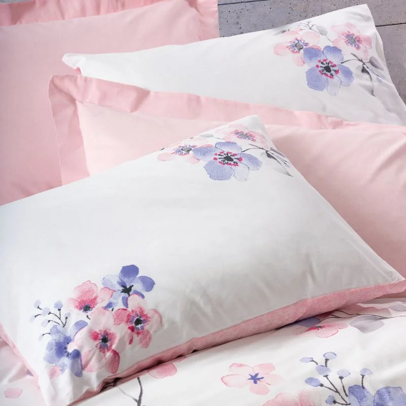 Set lenjerie bumbac ranforce Jayda - Roz, 200x220 cm, 2 fete de perna [2]