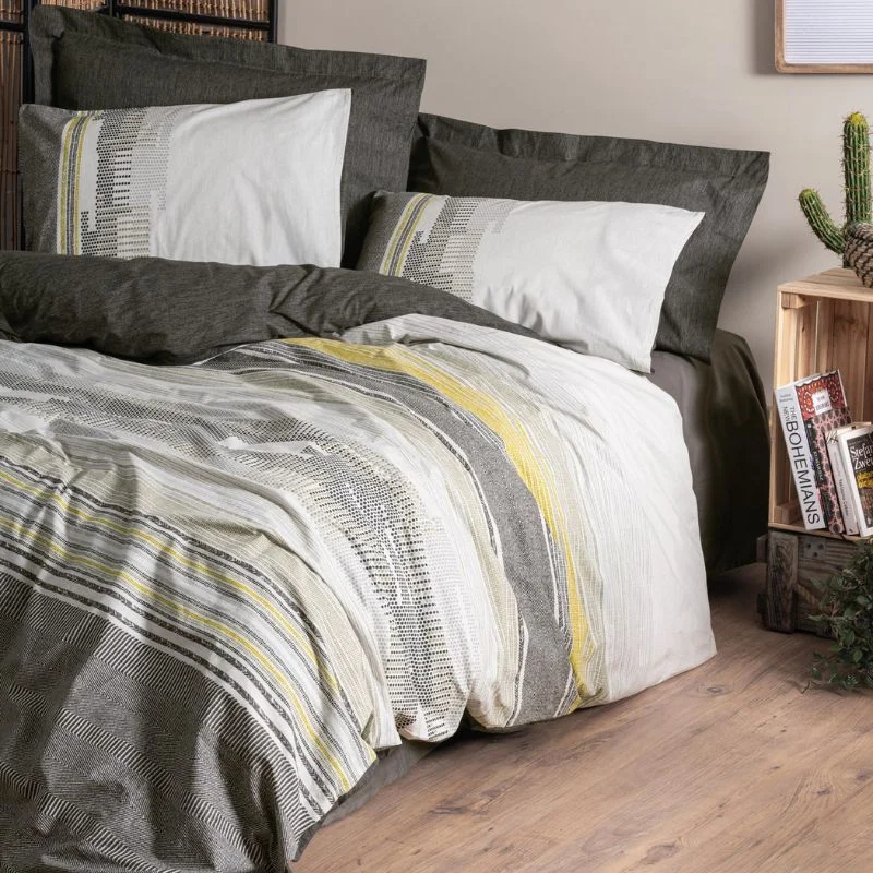 Cele mai noi - Set lenjerie de pat 200x220 cm, ranforce bumbac, pilota si fete perna