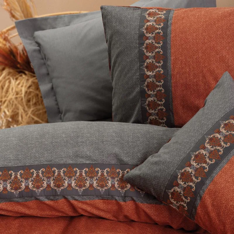 Set lenjerie de pat bumbac ranforce 200x220 cm, design premium si confort [2]