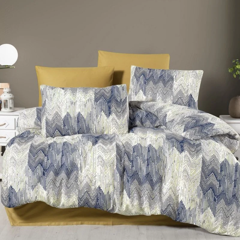 Home & Deco - Set lenjerie Fairy - Mustar, 200x220 cm, 2 fete de perna, cearsaf