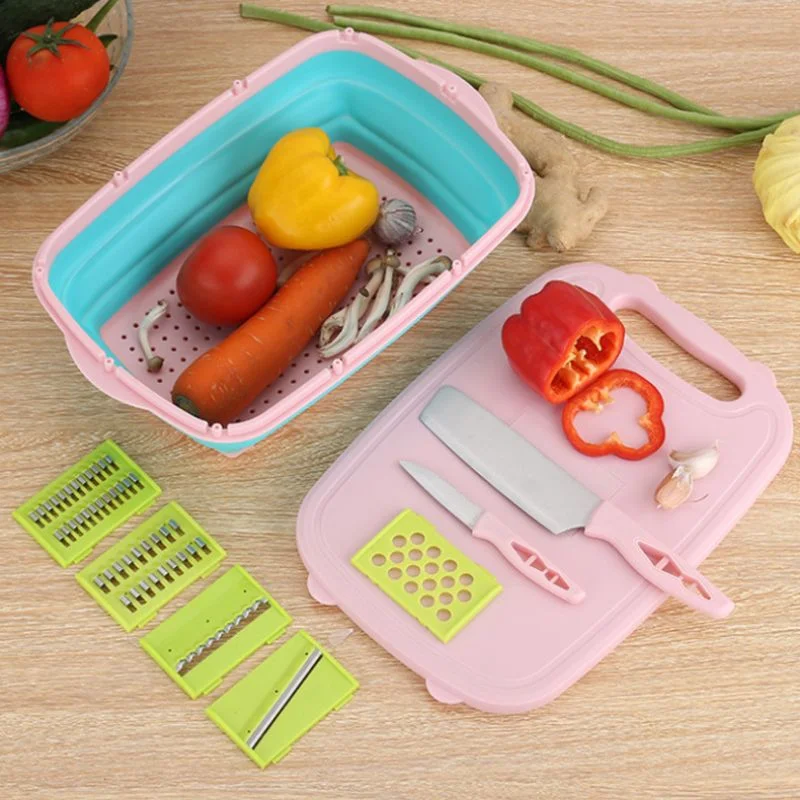 Cadouri pentru Mama - Set multifunctional cu tocator si cos de scurgere pliabil