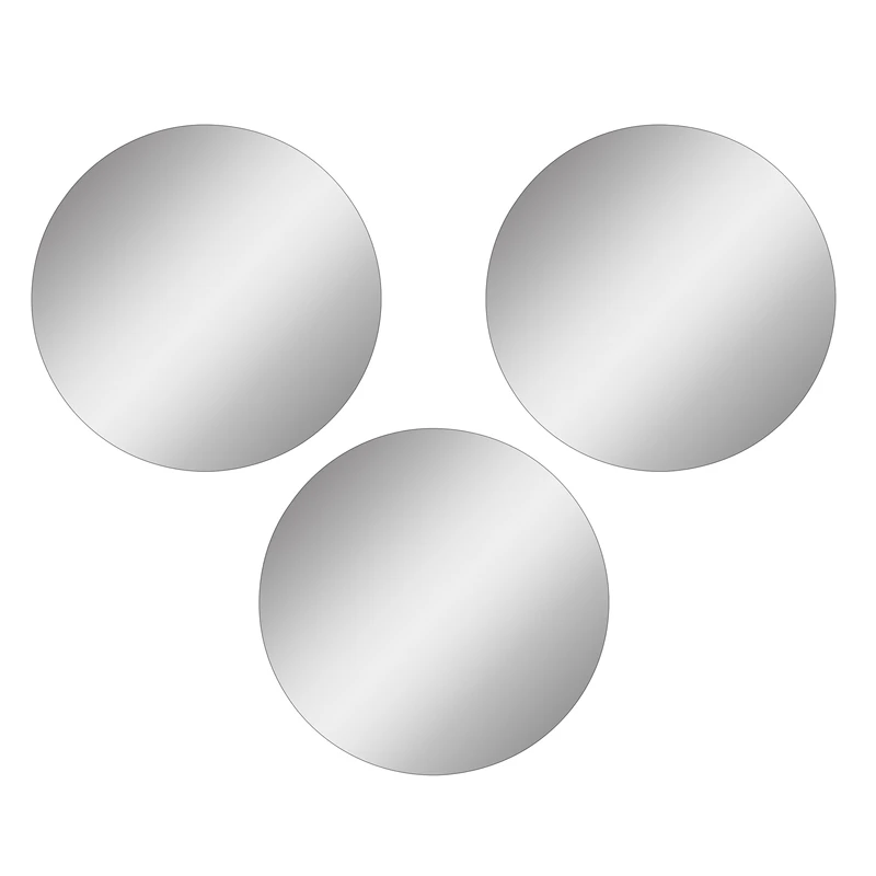 Set oglinzi rotunde, argintii, 40 cm diametru, acrilice, 3 buc [4]