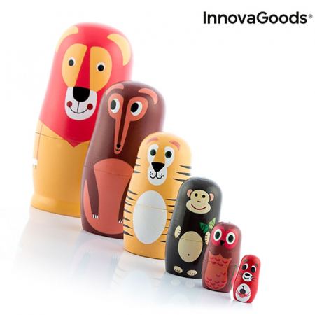 Set Papusi Matryoshka figurine animale, 11 piese [4]