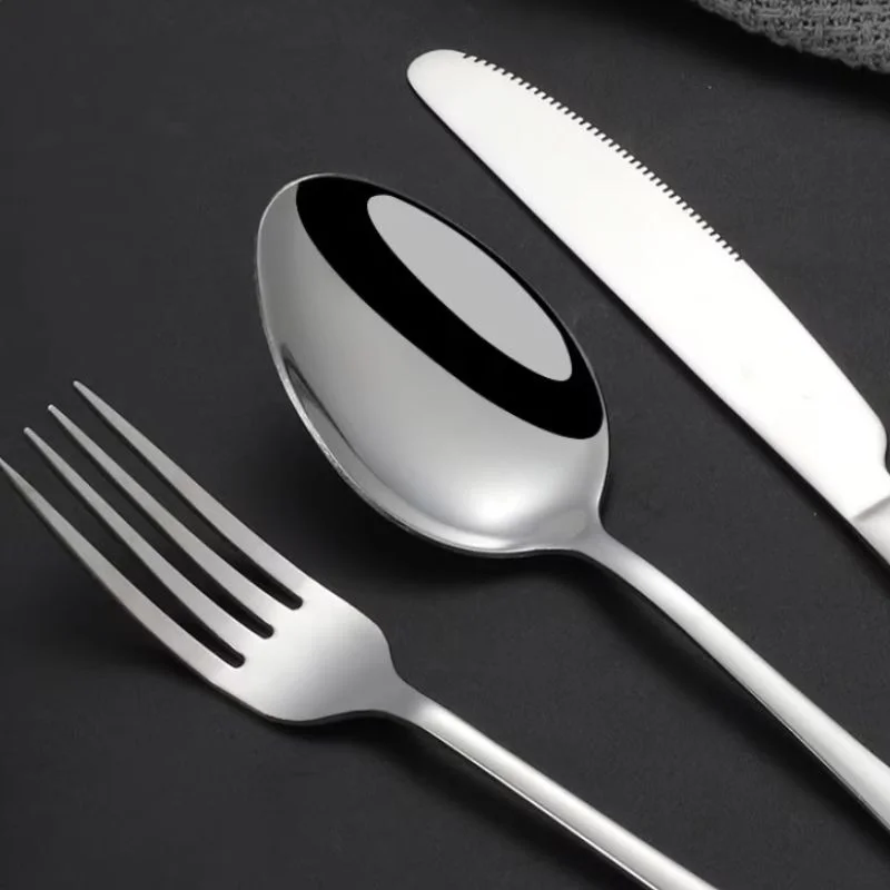 Set tacamuri stil portughez 24 piese argintiu din otel inoxidabil [1]
