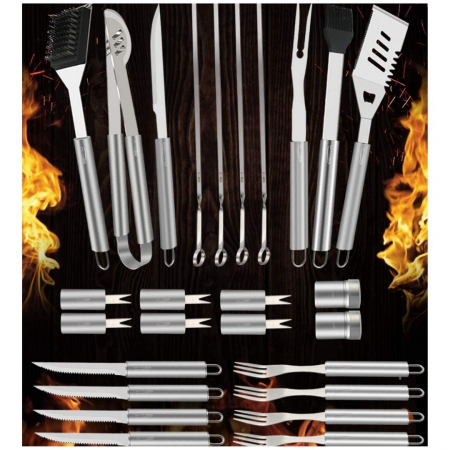 Set ustensile gratar cu Servieta eleganta, 26 piese [2]