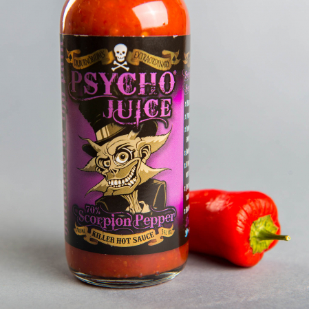 Cadouri Ziua Indragostitilor - Sos picant Psycho Juice Scorpion Pepper [iuteala 10+]