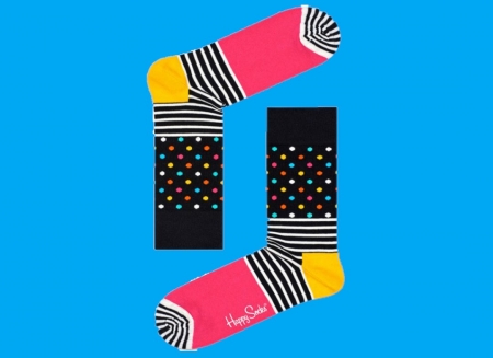 Sosete Happy Socks cu dungi si buline [1]