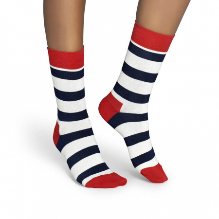 Reduceri traznite - Sosete Happy Socks rosii cu dungi